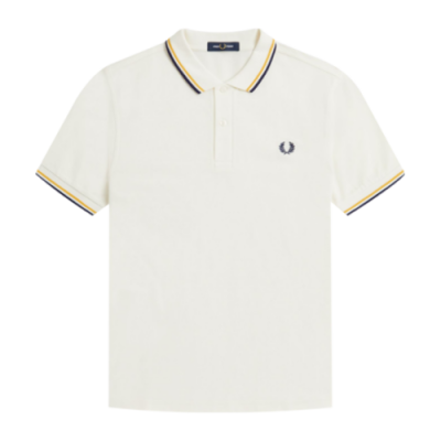 Marškinėliai Fred Perry Fred Perry Twin Tipped SS Polo marškinėliai M3600-Q30 Balta