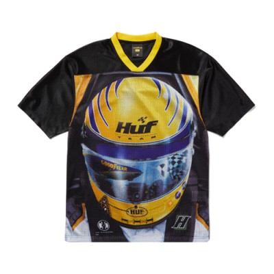 Marškinėliai Huf HUF x Goodyear Final Lap laisvalaikio marškinėliai KN00469-BLK Juoda
