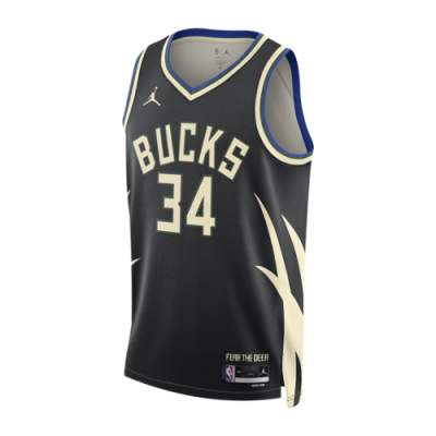 Marškinėliai Jordan Jordan Dri-FIT NBA Milwaukee Bucks Statement Edition Swingman Tank krepšinio marškinėliai DO9533-010 Juoda
