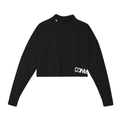 Marškinėliai Kolekcijos Converse Wmns Cropped Mock Neck LS laisvalaikio marškinėliai 10007156-001